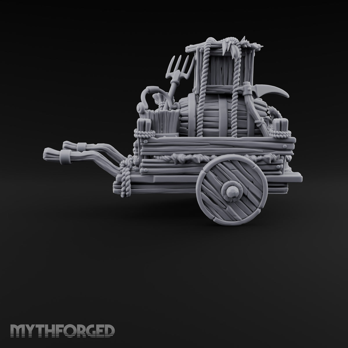 Rope-Lashed Farm Cart D