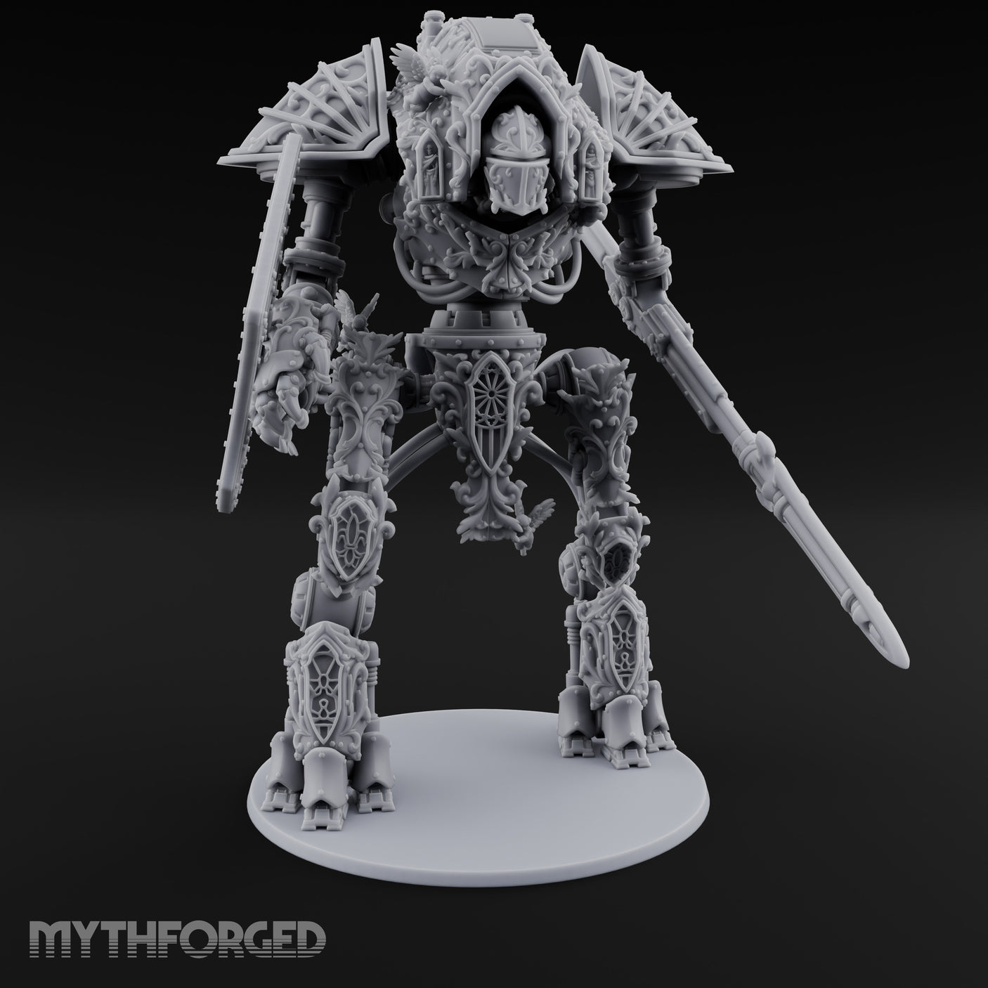 Cathedral Striding Gothic Mech Titan Miniature for Dungeons and Dragons, Pathfinder or other TTRPGs
