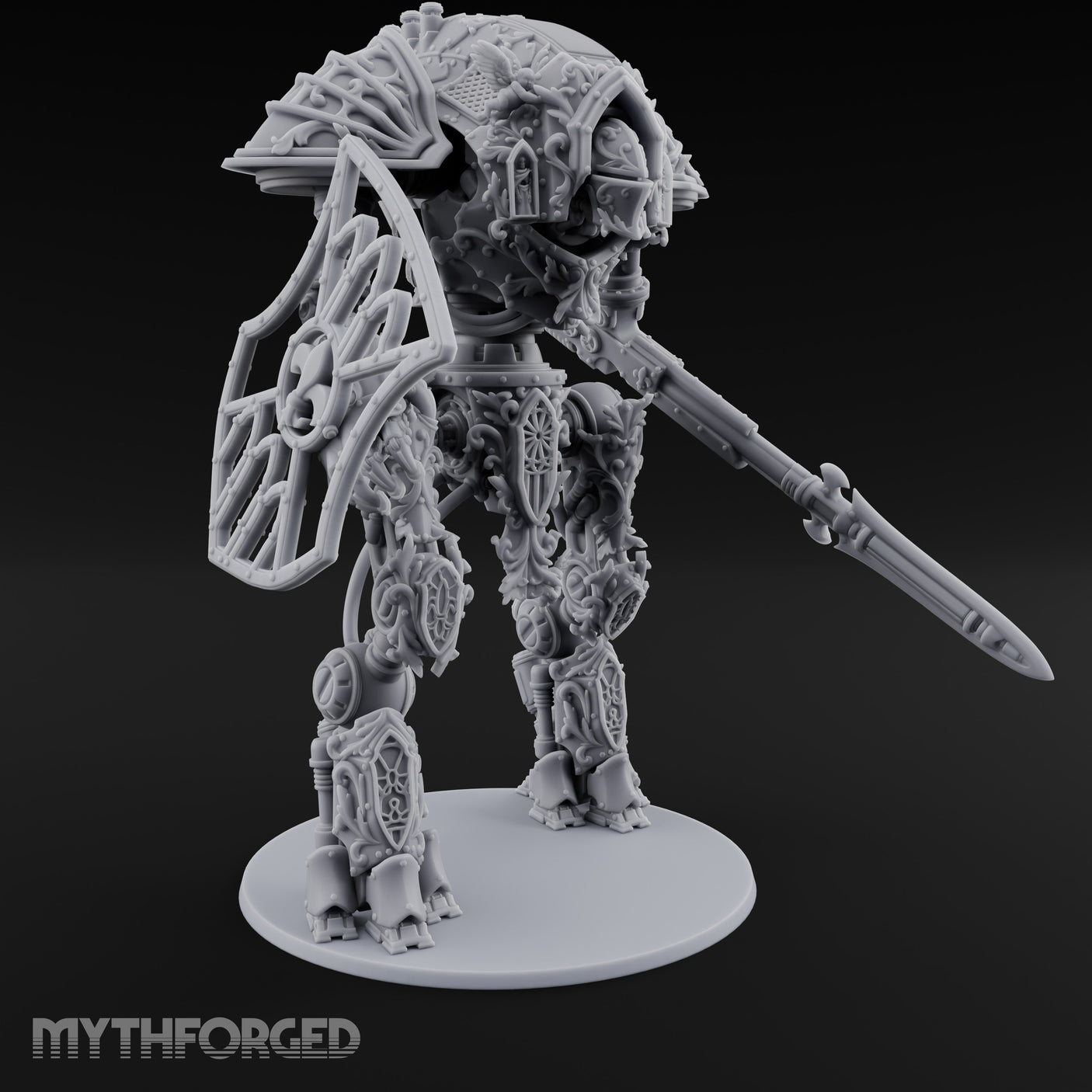Cathedral Striding Gothic Mech Titan Miniature for Dungeons and Dragons, Pathfinder or other TTRPGs