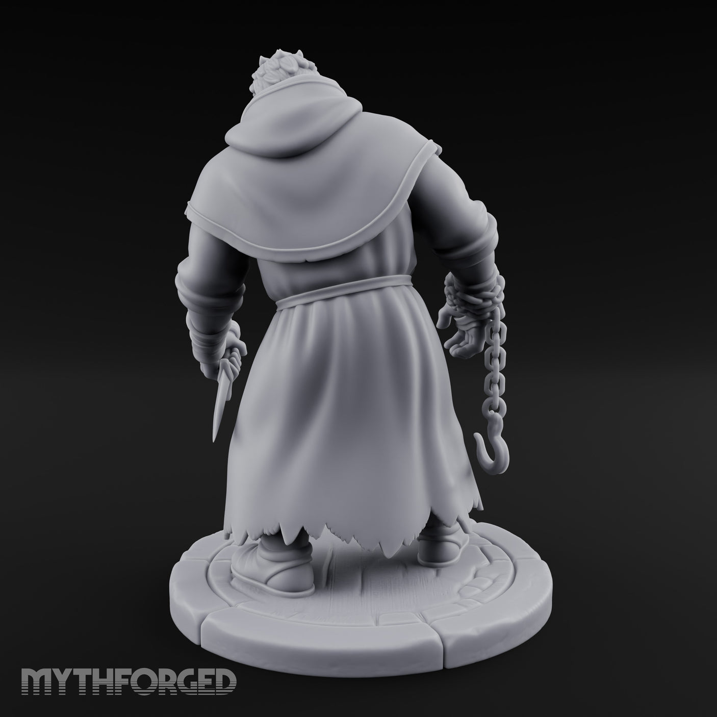 Chain Dangling Human Cultist Miniature for Dungeons and Dragons, Pathfinder or other TTRPGs