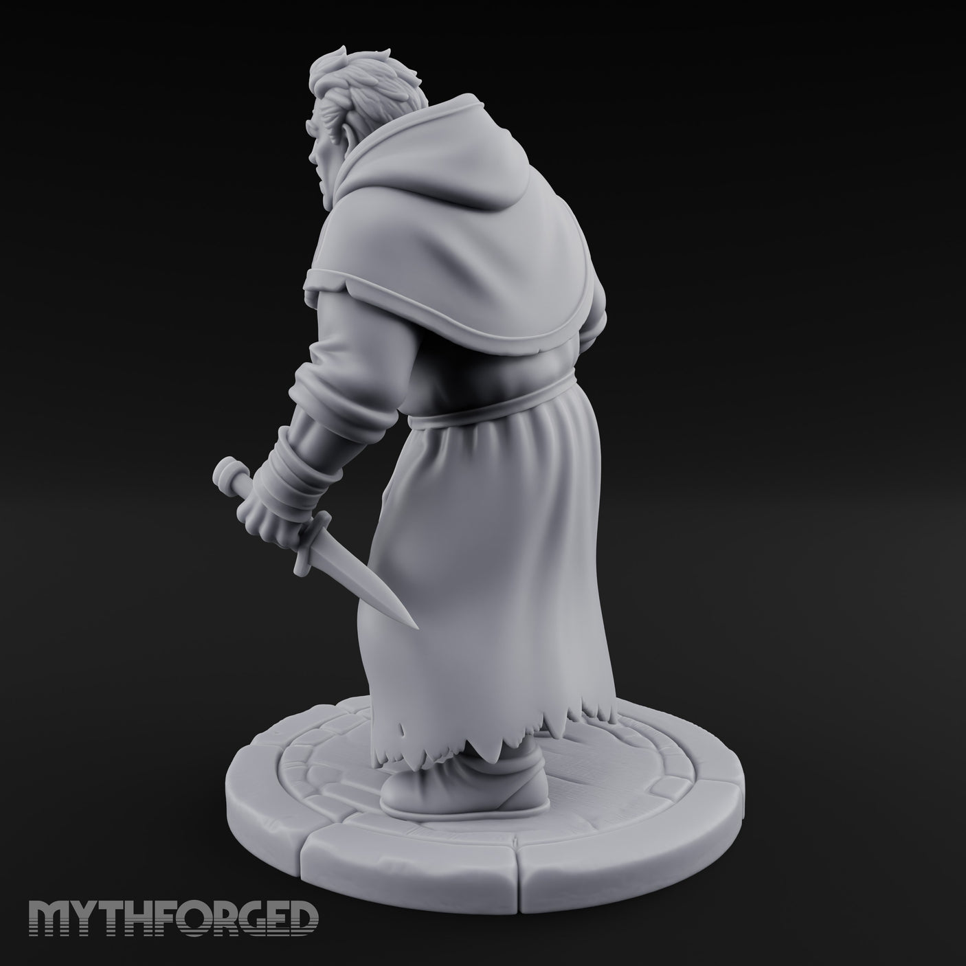 Chain Dangling Human Cultist Miniature for Dungeons and Dragons, Pathfinder or other TTRPGs