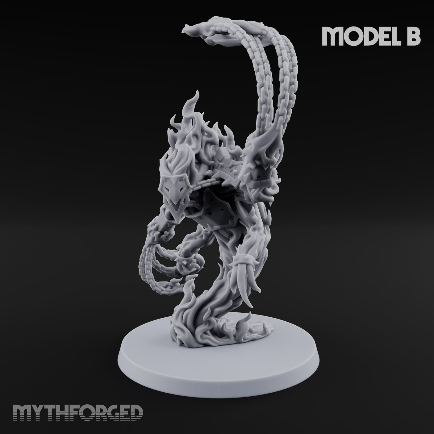Chain Flailing Chained Elementals Miniature for Dungeons and Dragons, Pathfinder or other TTRPGs