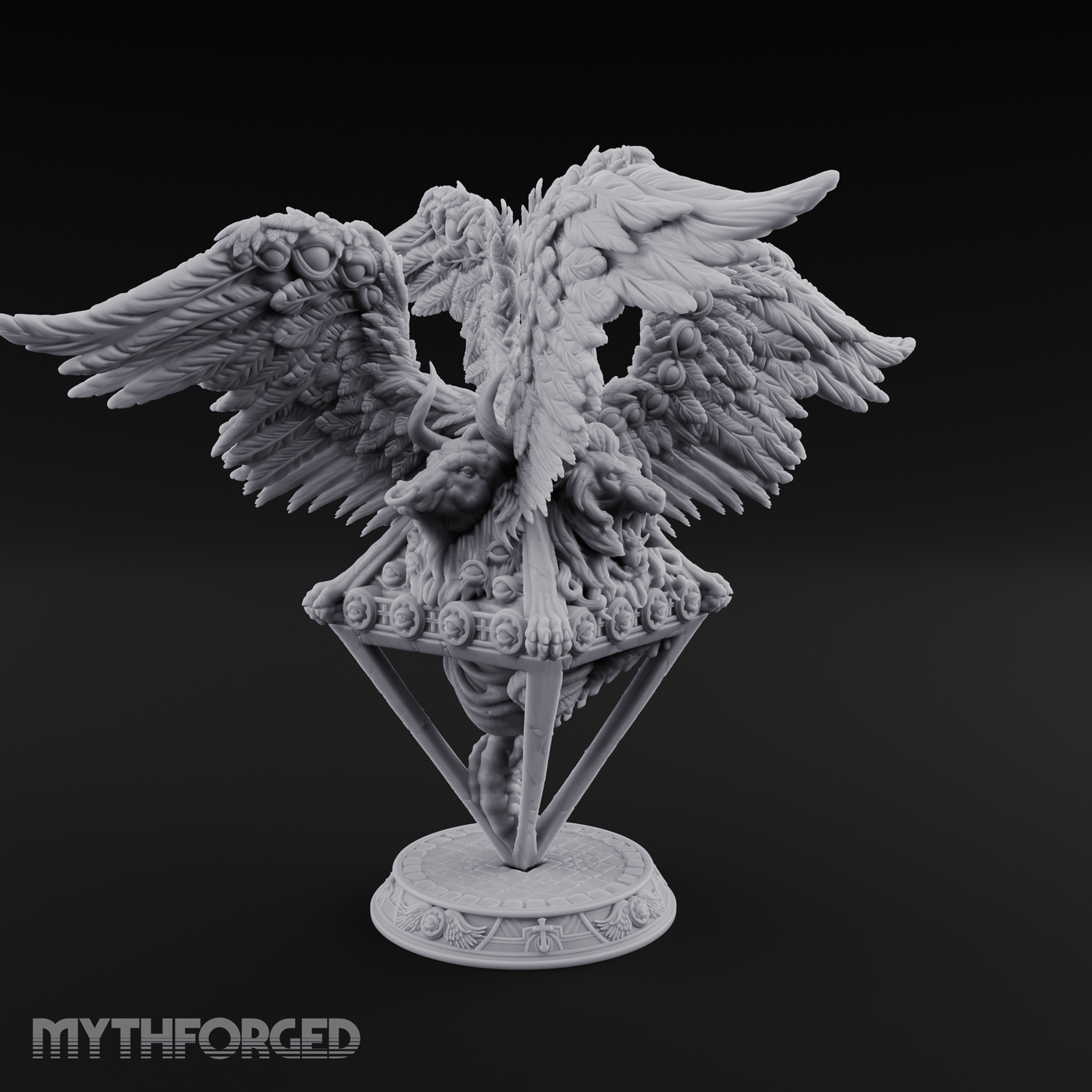 Wings Spread Wide Angel Guardian Miniature for Dungeons and Dragons, Pathfinder or other TTRPGs
