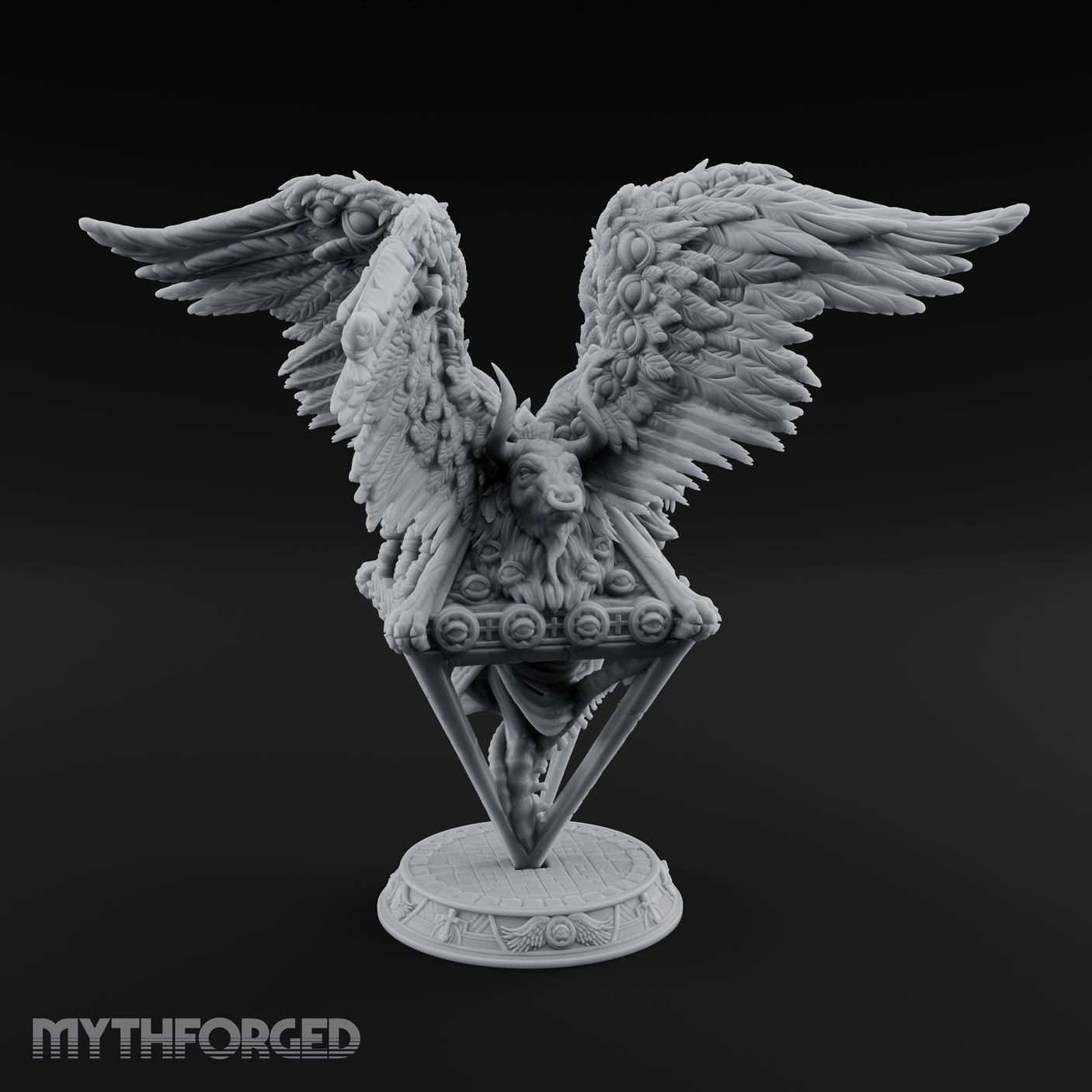 Wings Spread Wide Angel Guardian Miniature for Dungeons and Dragons, Pathfinder or other TTRPGs