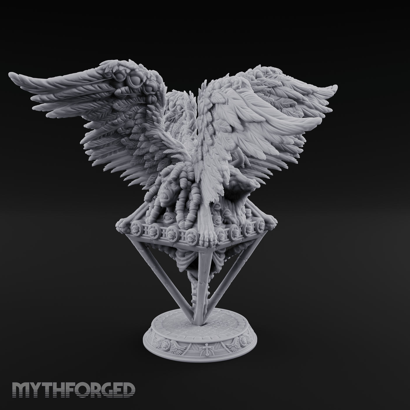 Wings Spread Wide Angel Guardian Miniature for Dungeons and Dragons, Pathfinder or other TTRPGs