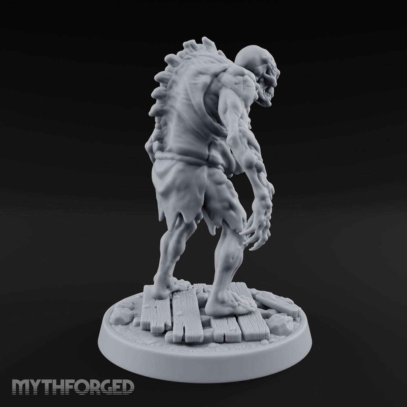 Chest Splitting Zombie Brute Miniature for Dungeons and Dragons, Pathfinder or other TTRPGs