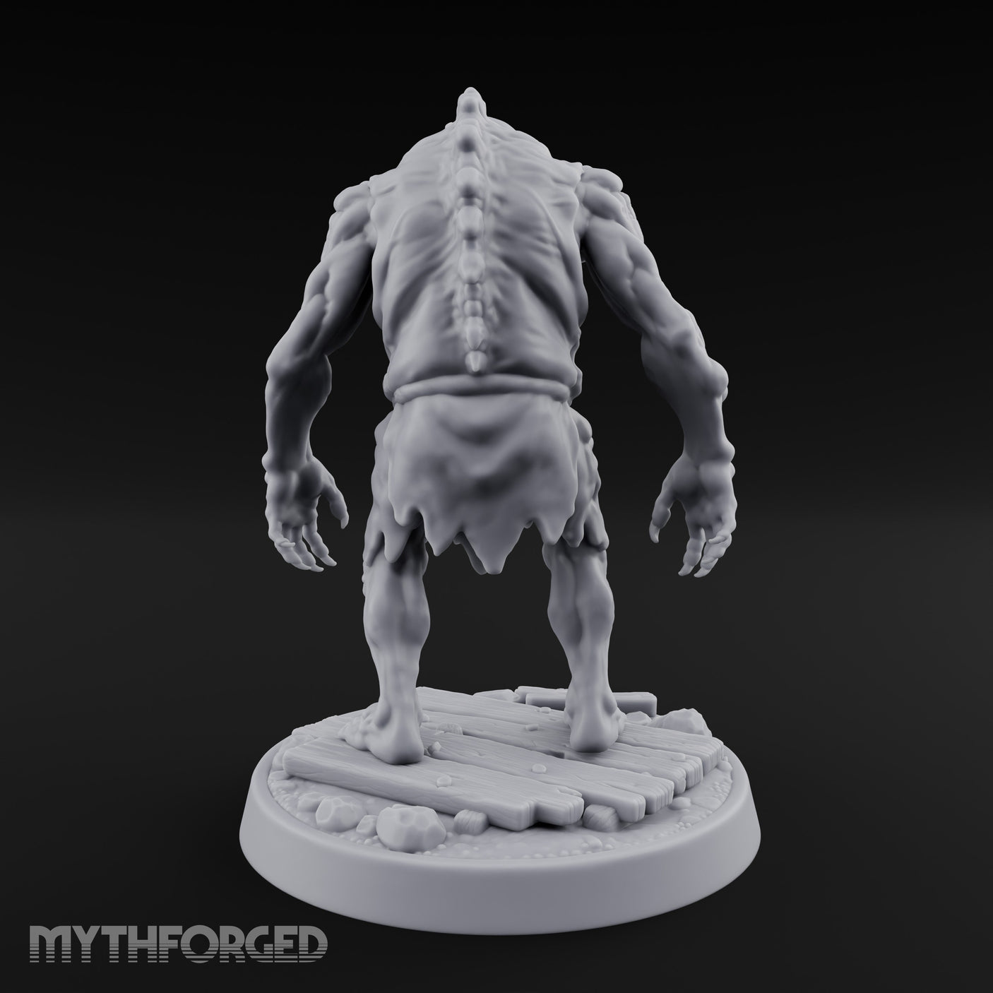Chest Splitting Zombie Brute Miniature for Dungeons and Dragons, Pathfinder or other TTRPGs
