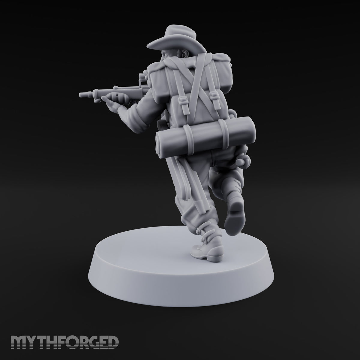 Brims Low, Bullpups Up Human Rifleman in Slouch Hat A