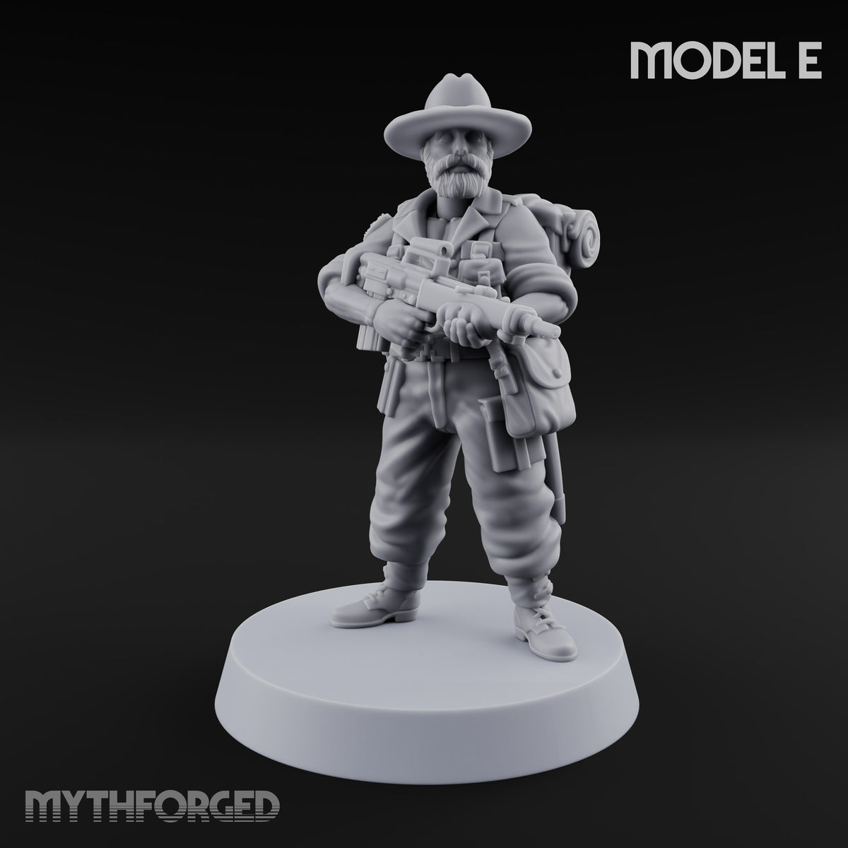 Brims Low, Bullpups Up Human Rifleman in Slouch Hat E