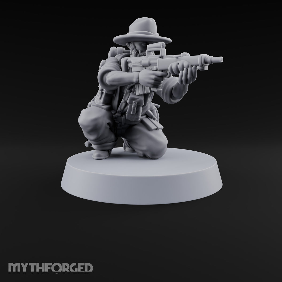 Brims Low, Bullpups Up Riflemen in Slouch Hats — F