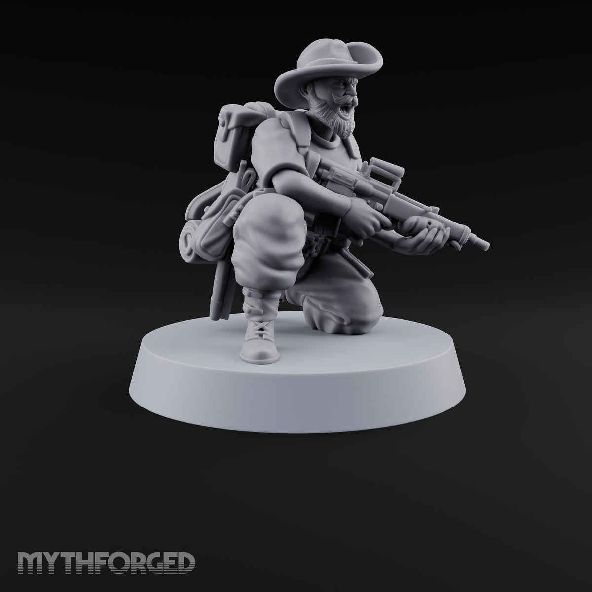 Brims Low, Bullpups Up Human Rifleman in Slouch Hat G