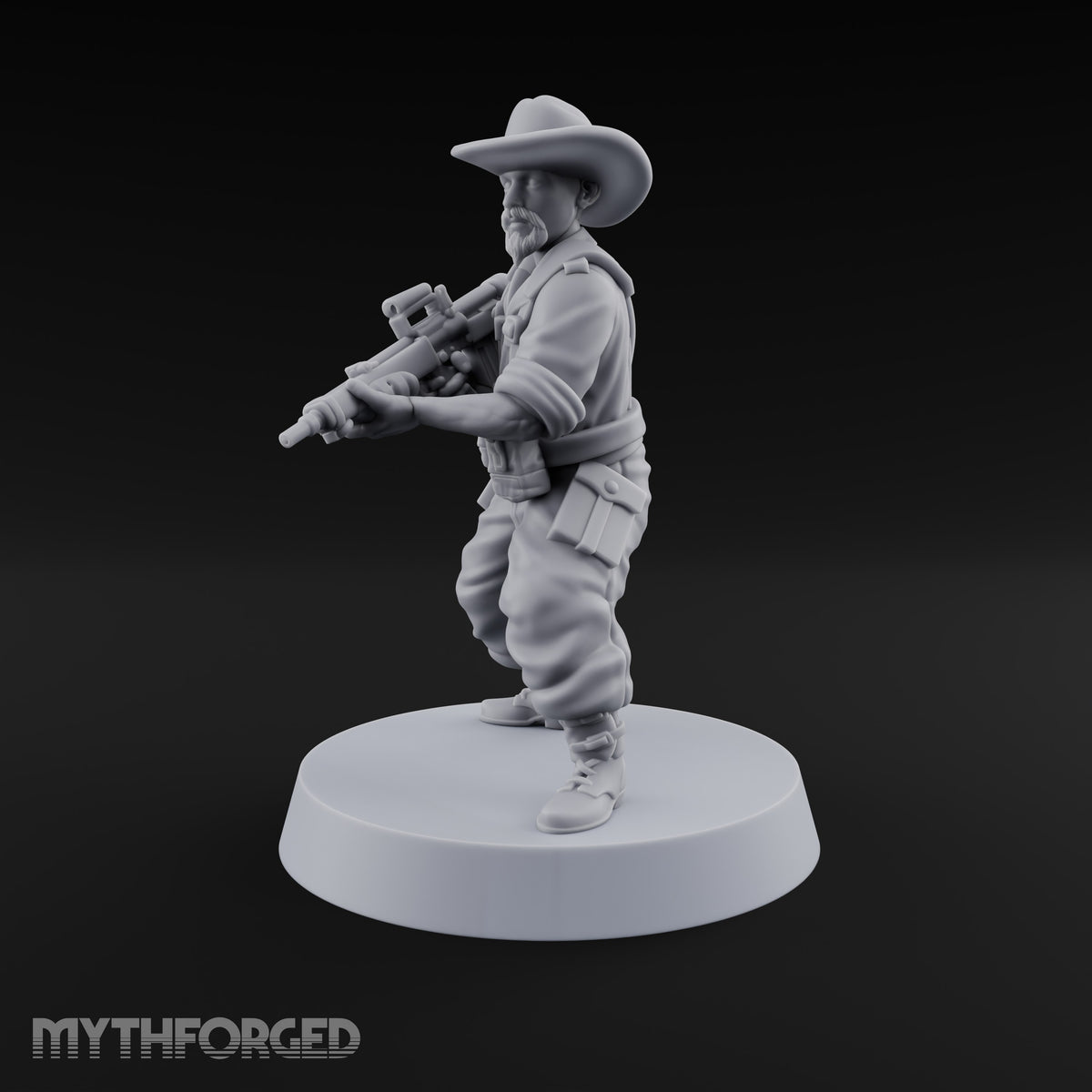Unhurried Beards, Hurried Aim Human Rifleman in Slouch Hat A
