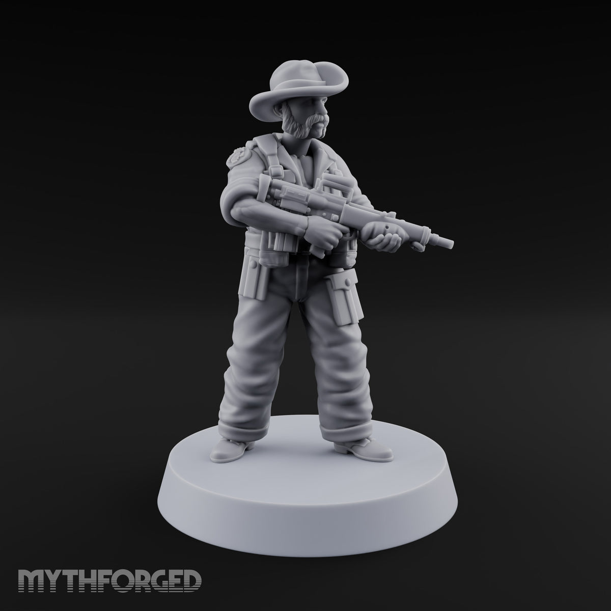 Unhurried Beards, Hurried Aim Human Rifleman in Slouch Hat B