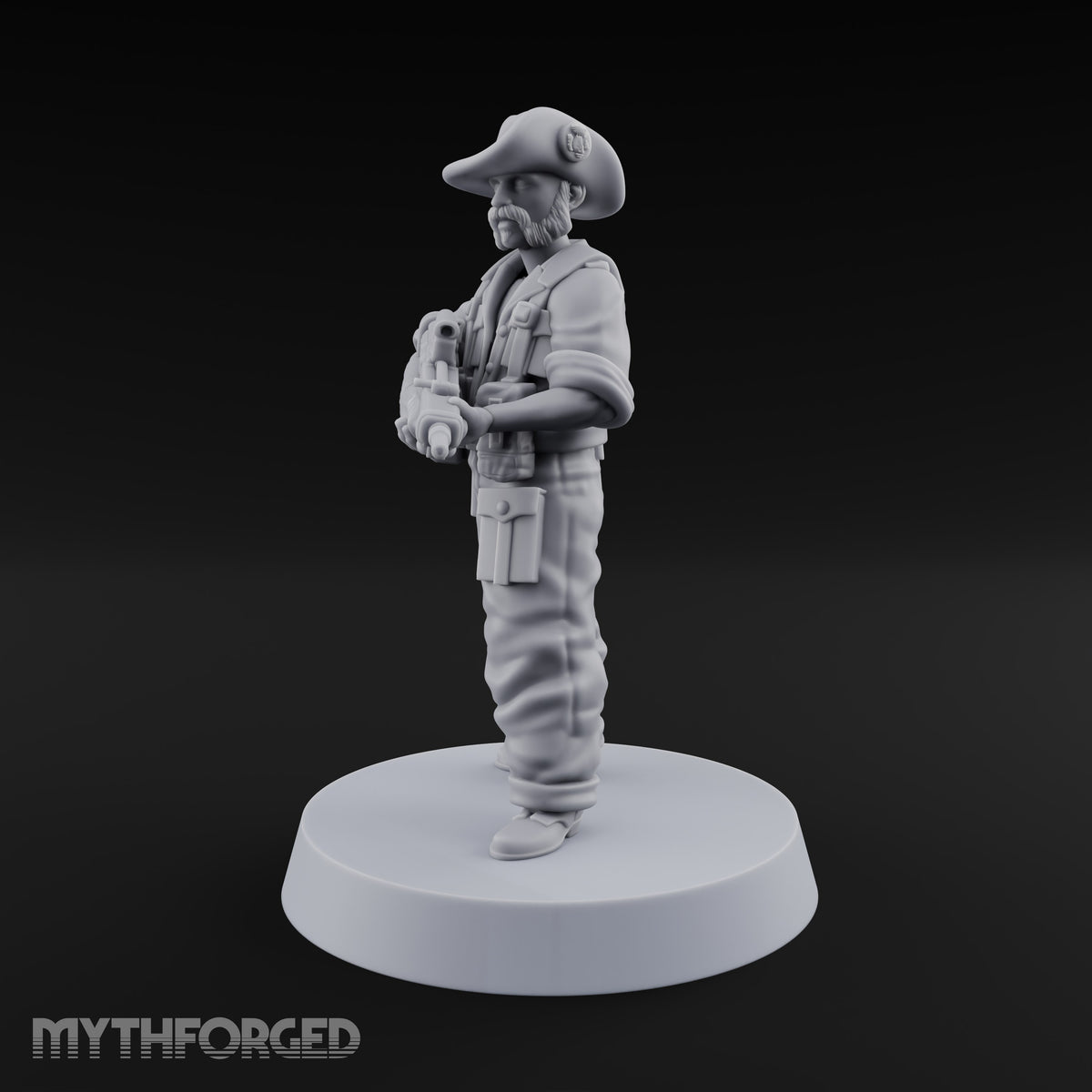 Unhurried Beards, Hurried Aim Human Rifleman in Slouch Hat B