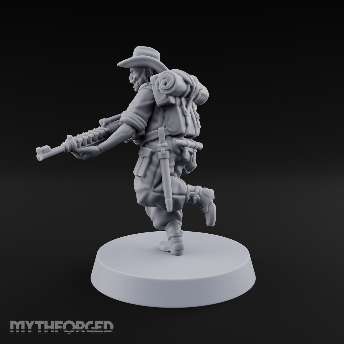Beards Bristling, Rifles Humming Human Heavy Tesla Rifle Soldier A