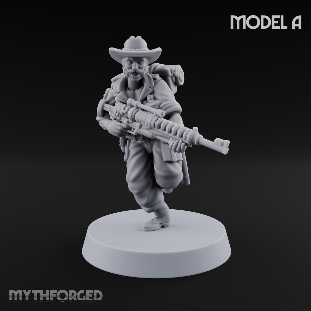 Beards Bristling, Rifles Humming Human Heavy Tesla Rifle Soldier A