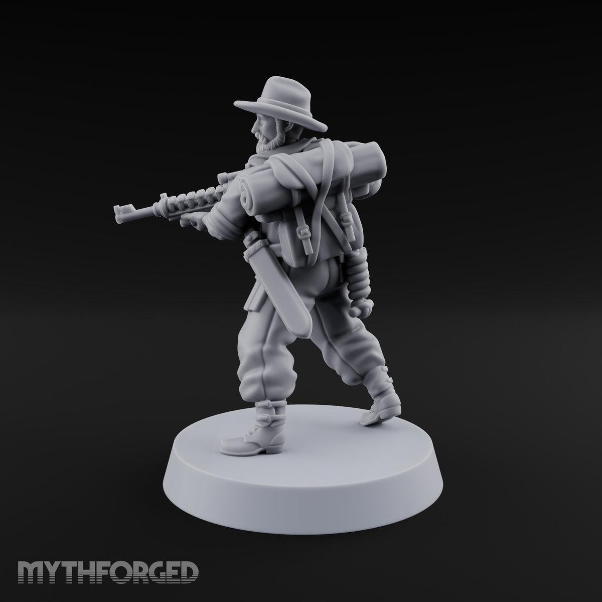 Beards Bristling, Rifles Humming Human Heavy Tesla Rifle Soldier C
