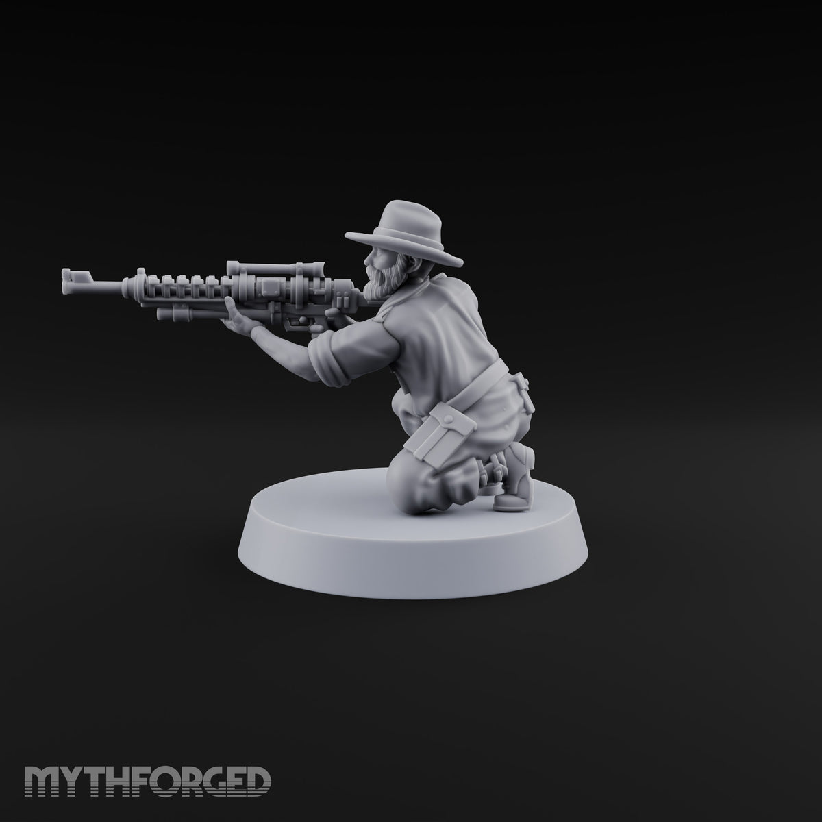 Beards Bristling, Rifles Humming Human Heavy Tesla Rifle Soldier E