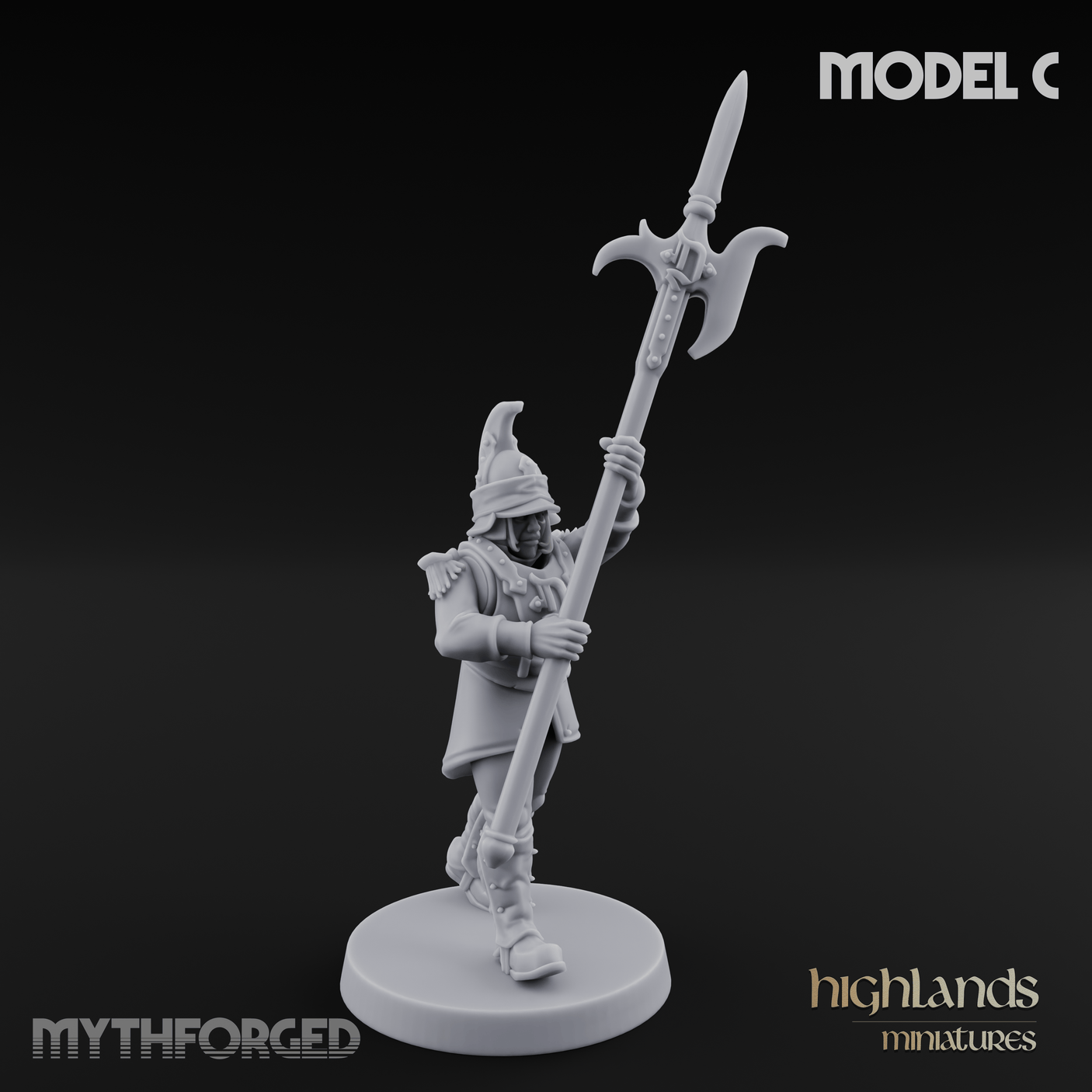 Plume Standing Proud Human Guards Miniature for Dungeons and Dragons, Pathfinder or other TTRPGs