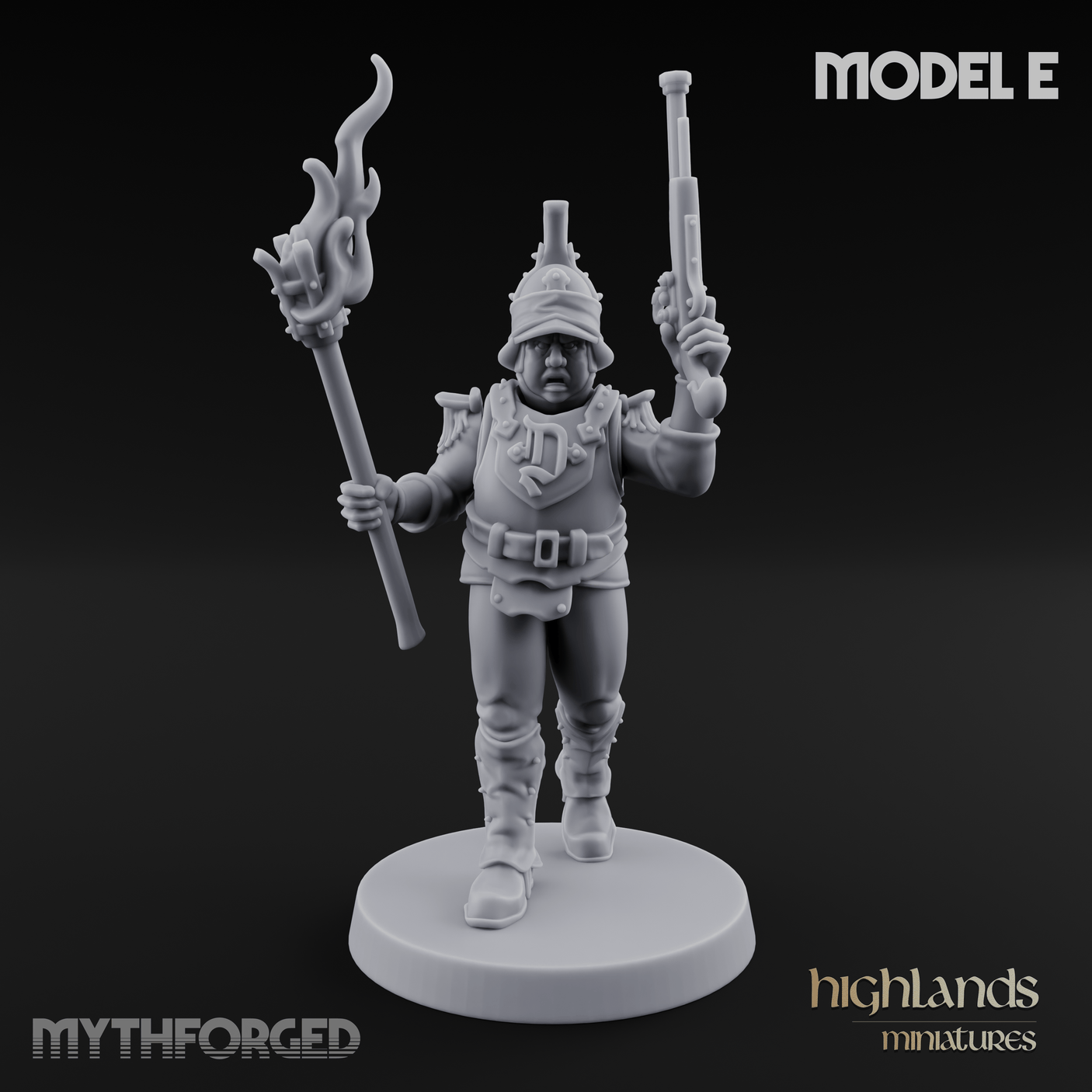Plume Standing Proud Human Guards Miniature for Dungeons and Dragons, Pathfinder or other TTRPGs
