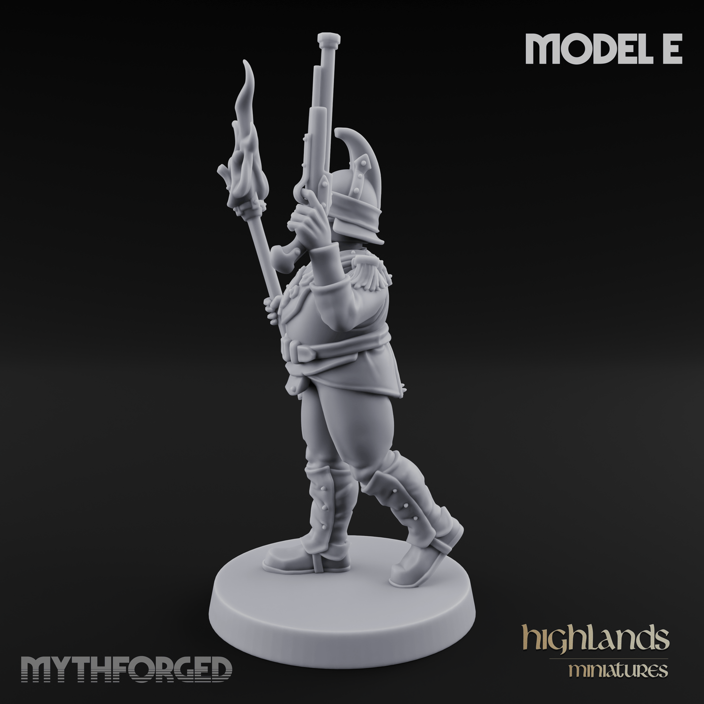 Plume Standing Proud Human Guards E Miniature for Dungeons and Dragons, Pathfinder or other TTRPGs