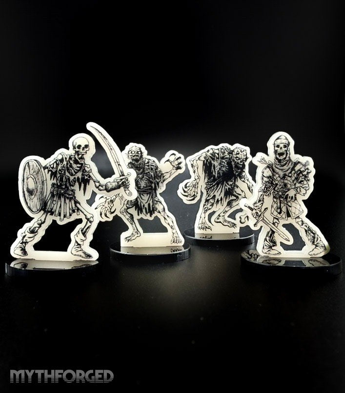 Classic OSR Undead Warband Miniatures — Skeleton, Zombie & Ghoul Pack