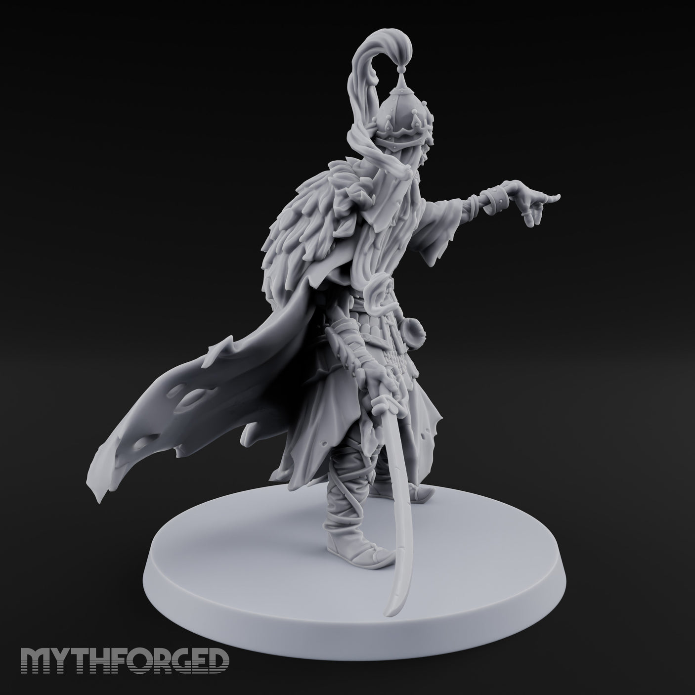 Claw Cursing Lich Boyar Miniature for Dungeons and Dragons, Pathfinder or other TTRPGs