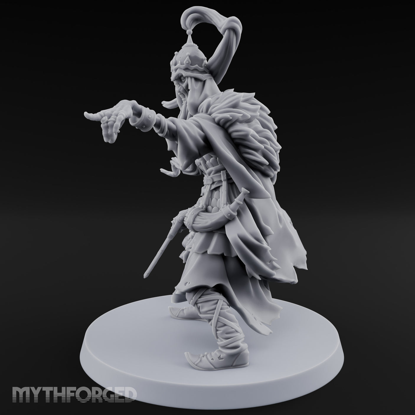 Claw Cursing Lich Boyar Miniature for Dungeons and Dragons, Pathfinder or other TTRPGs