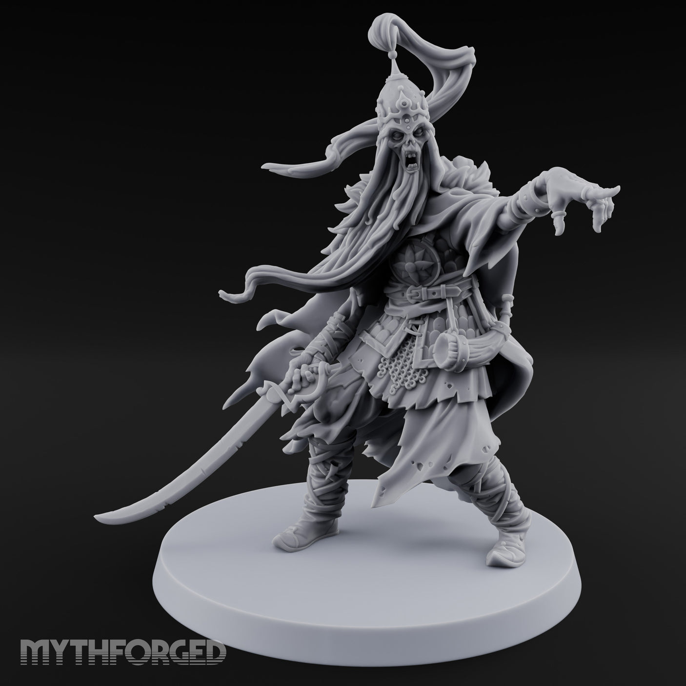 Claw Cursing Lich Boyar Miniature for Dungeons and Dragons, Pathfinder or other TTRPGs