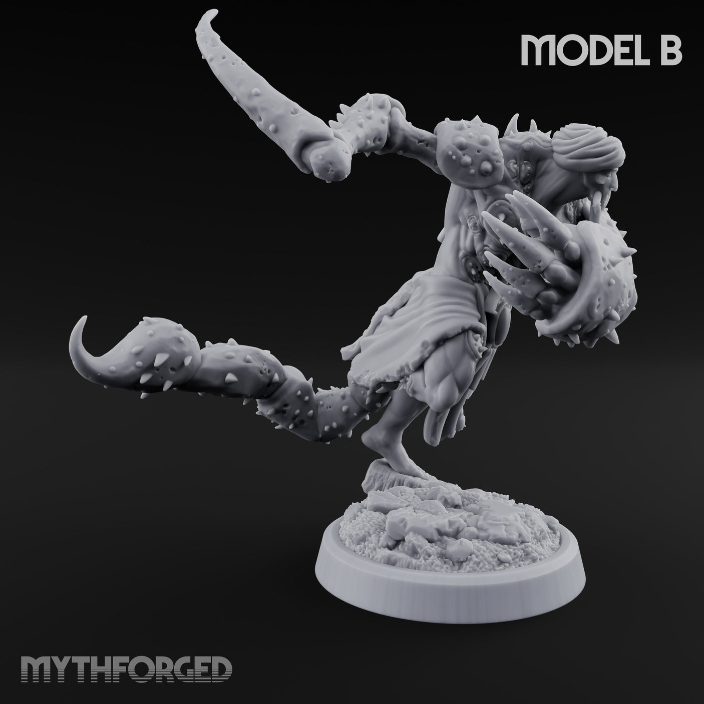 Claw Snapping Lunging Tlincalli B Miniature for Dungeons and Dragons, Pathfinder or other TTRPGs