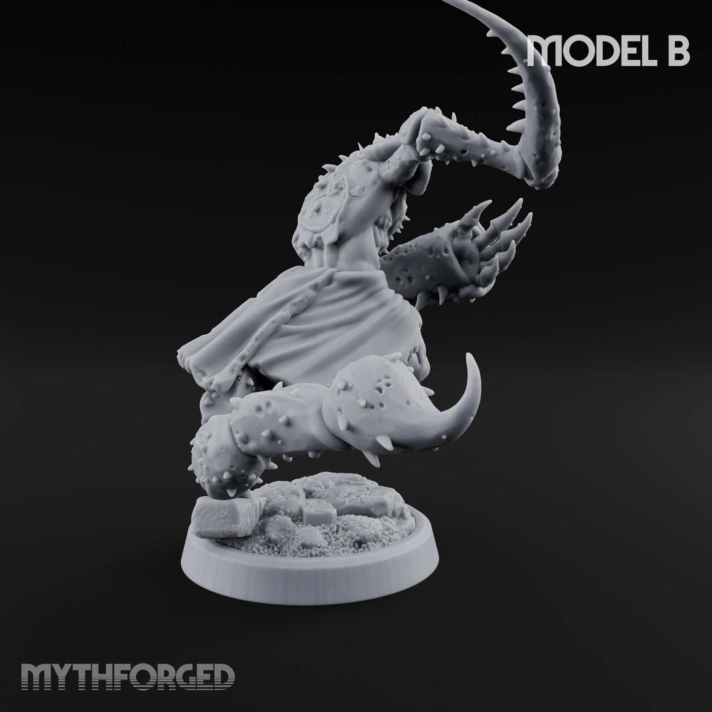 Claw Snapping Lunging Tlincalli B Miniature for Dungeons and Dragons, Pathfinder or other TTRPGs