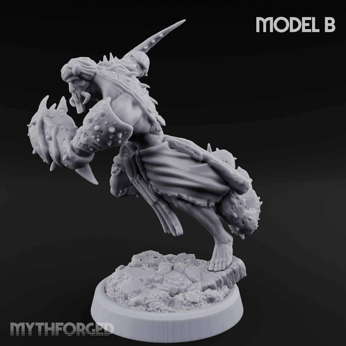 Claw Snapping Lunging Tlincalli B Miniature for Dungeons and Dragons, Pathfinder or other TTRPGs