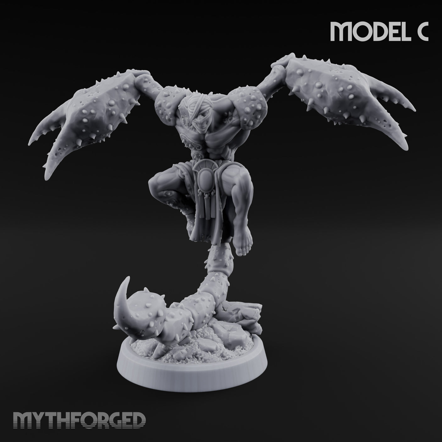 Claw Snapping Lunging Tlincalli C Miniature for Dungeons and Dragons, Pathfinder or other TTRPGs