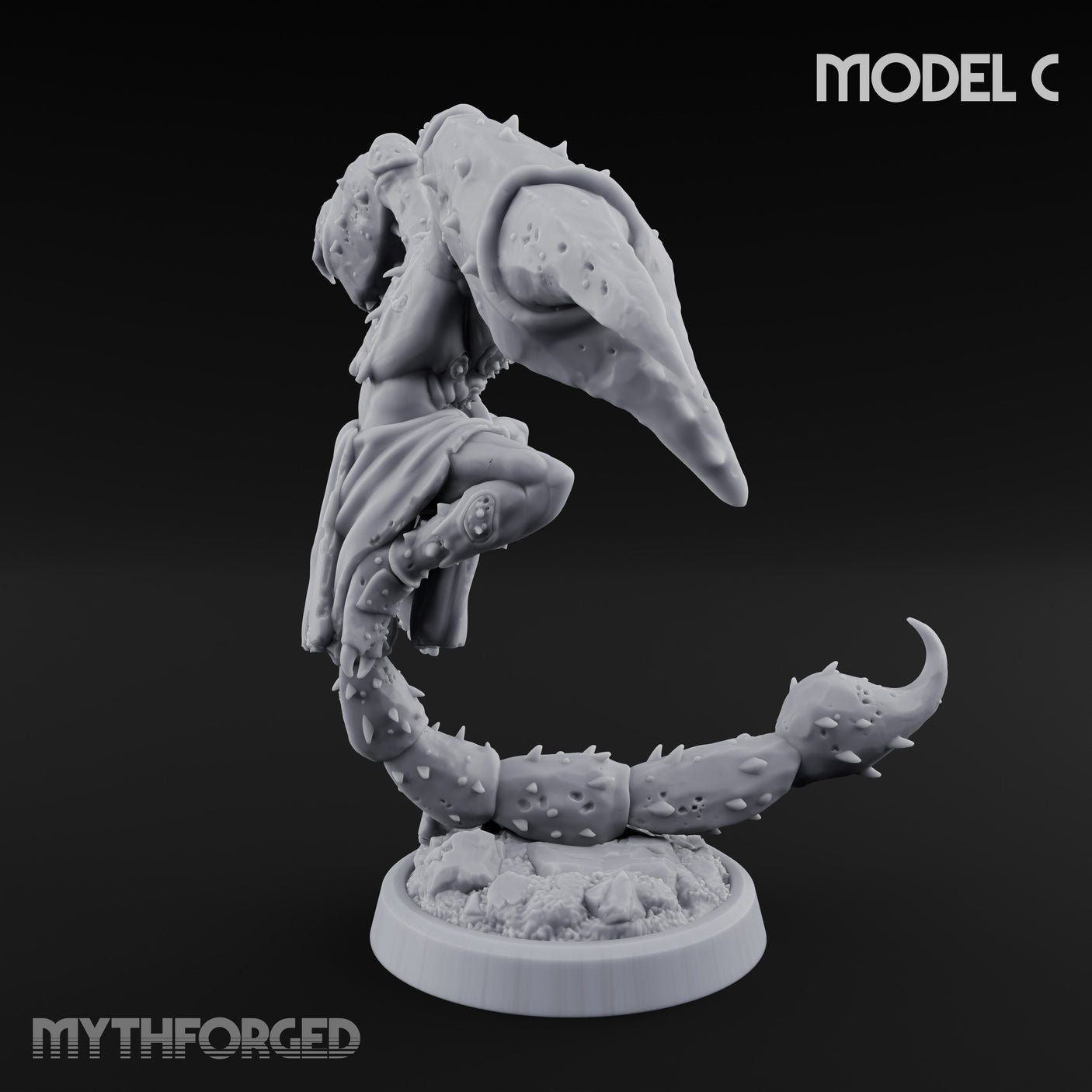 Claw Snapping Lunging Tlincalli C Miniature for Dungeons and Dragons, Pathfinder or other TTRPGs