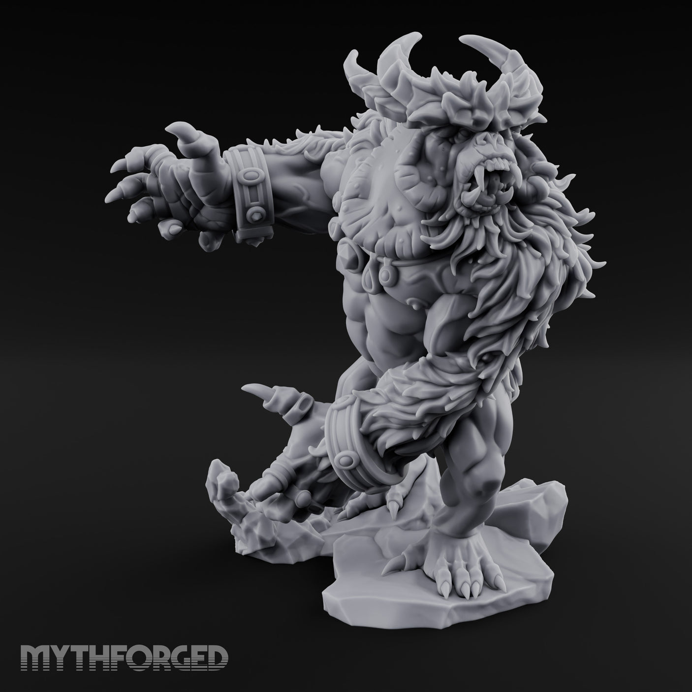 Claw Swiping Balgura Demon — Huge - 3" Base