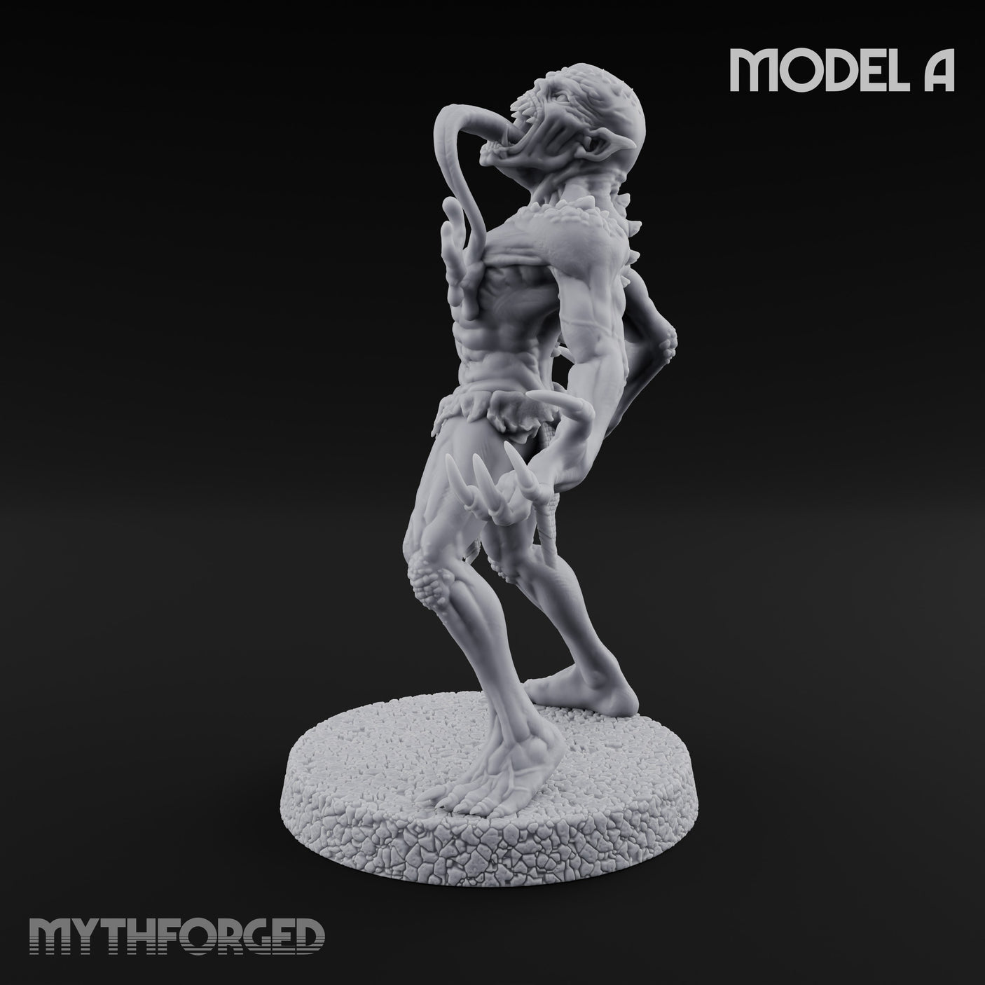 Clawing Ravenously Ghoul A Miniature for Dungeons and Dragons, Pathfinder or other TTRPGs