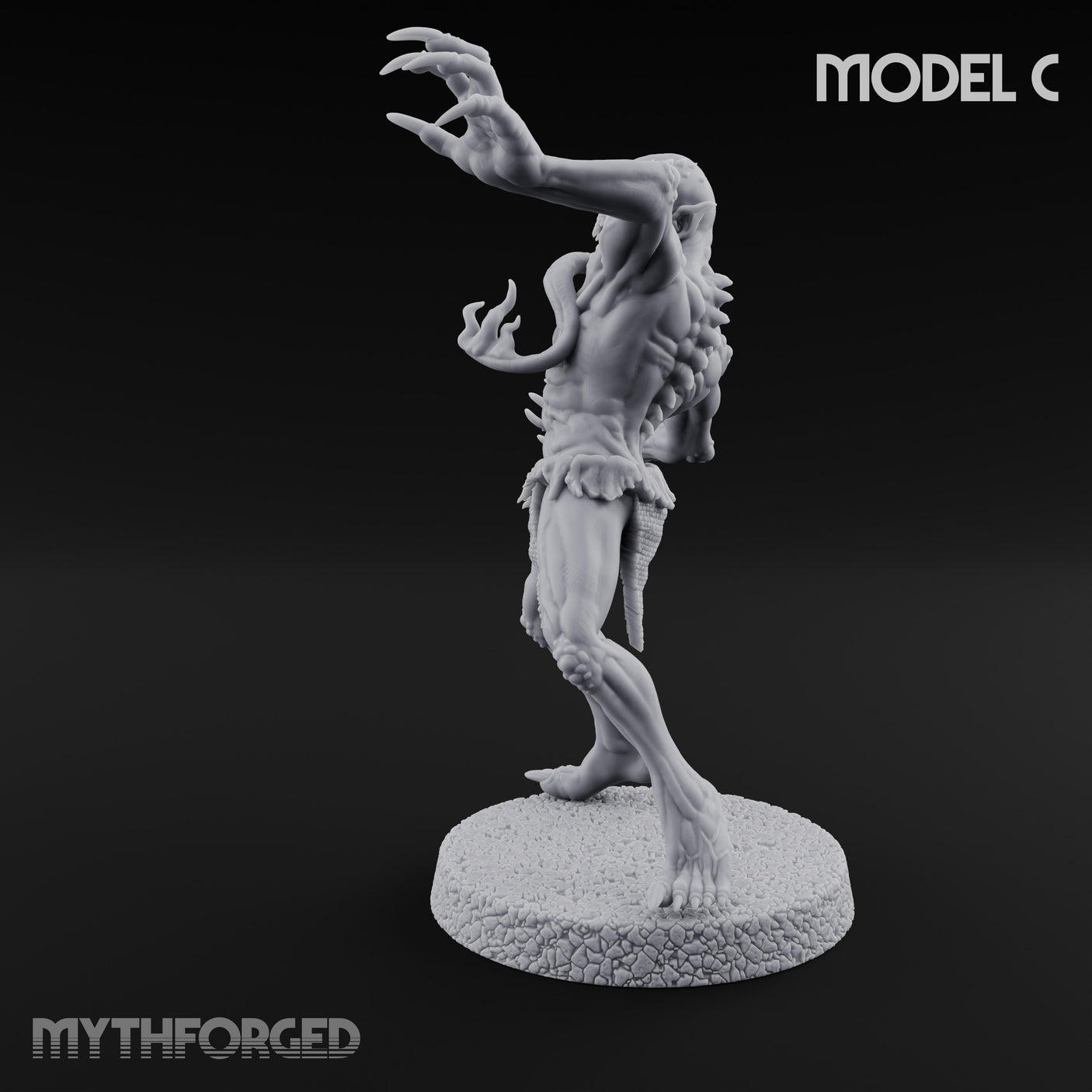 Clawing Ravenously Ghoul C Miniature for Dungeons and Dragons, Pathfinder or other TTRPGs