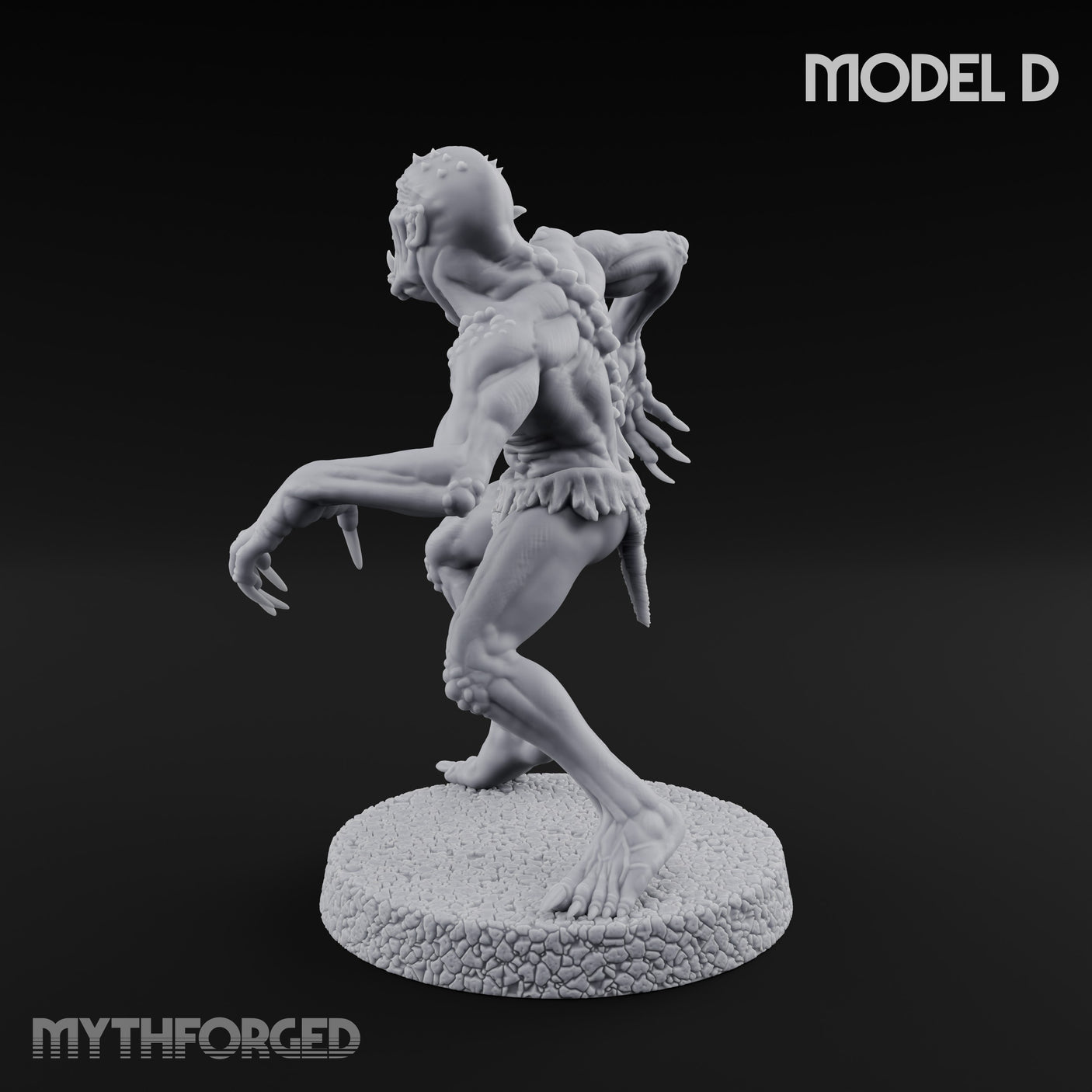 Clawing Ravenously Ghoul D Miniature for Dungeons and Dragons, Pathfinder or other TTRPGs