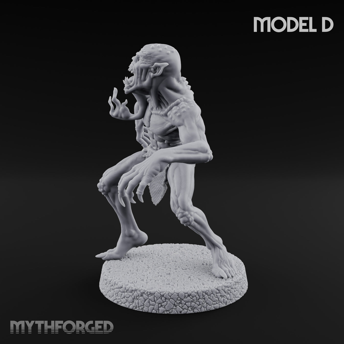 Clawing Ravenously Ghoul D Miniature for Dungeons and Dragons, Pathfinder or other TTRPGs