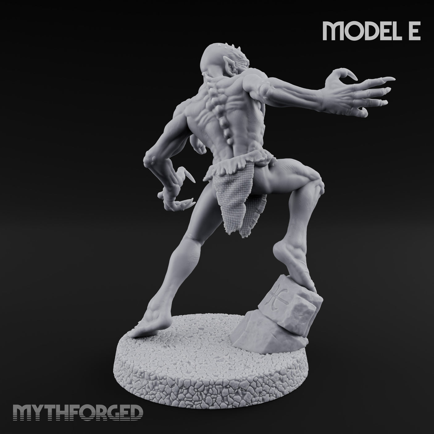 Clawing Ravenously Ghoul E Miniature for Dungeons and Dragons, Pathfinder or other TTRPGs