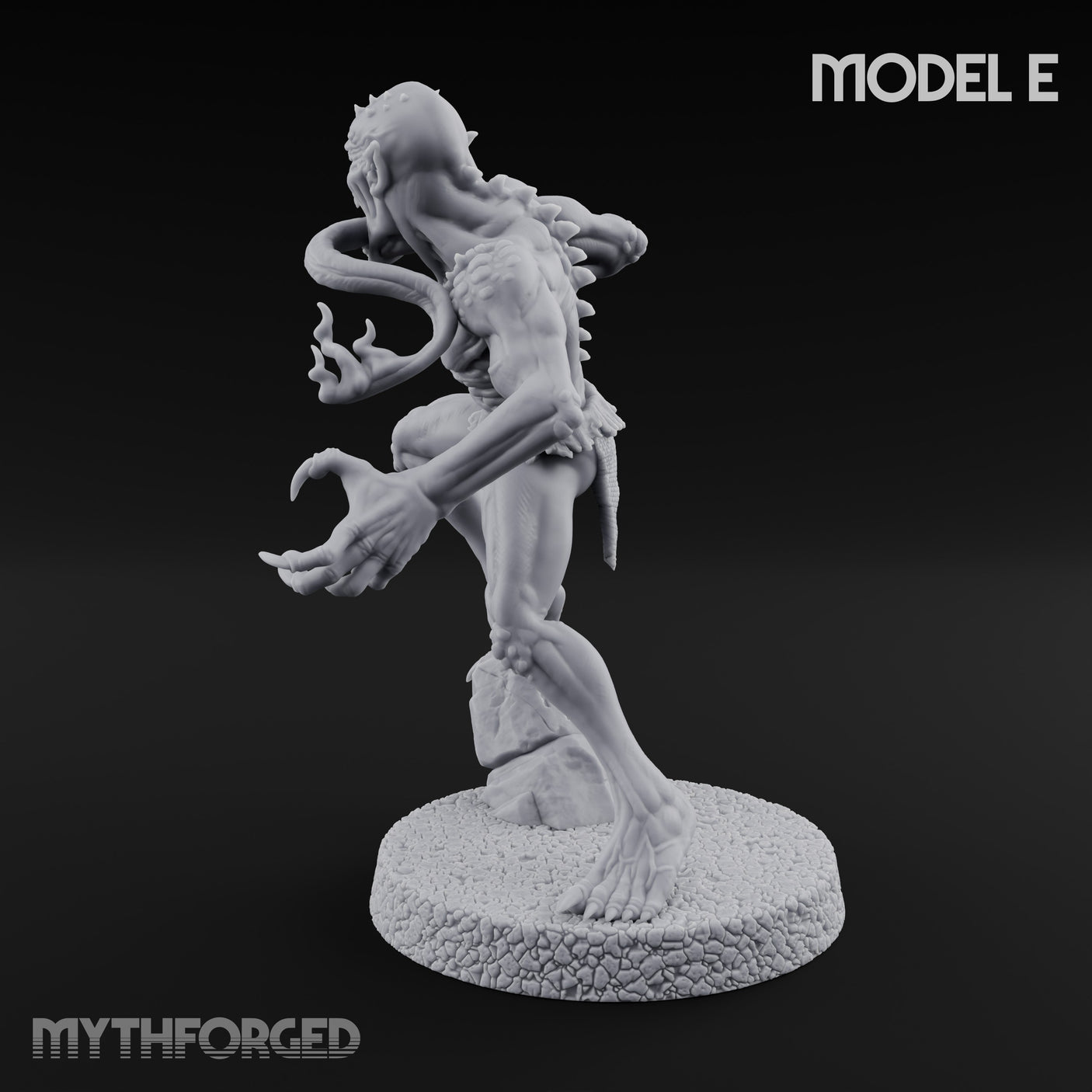 Clawing Ravenously Ghoul E Miniature for Dungeons and Dragons, Pathfinder or other TTRPGs