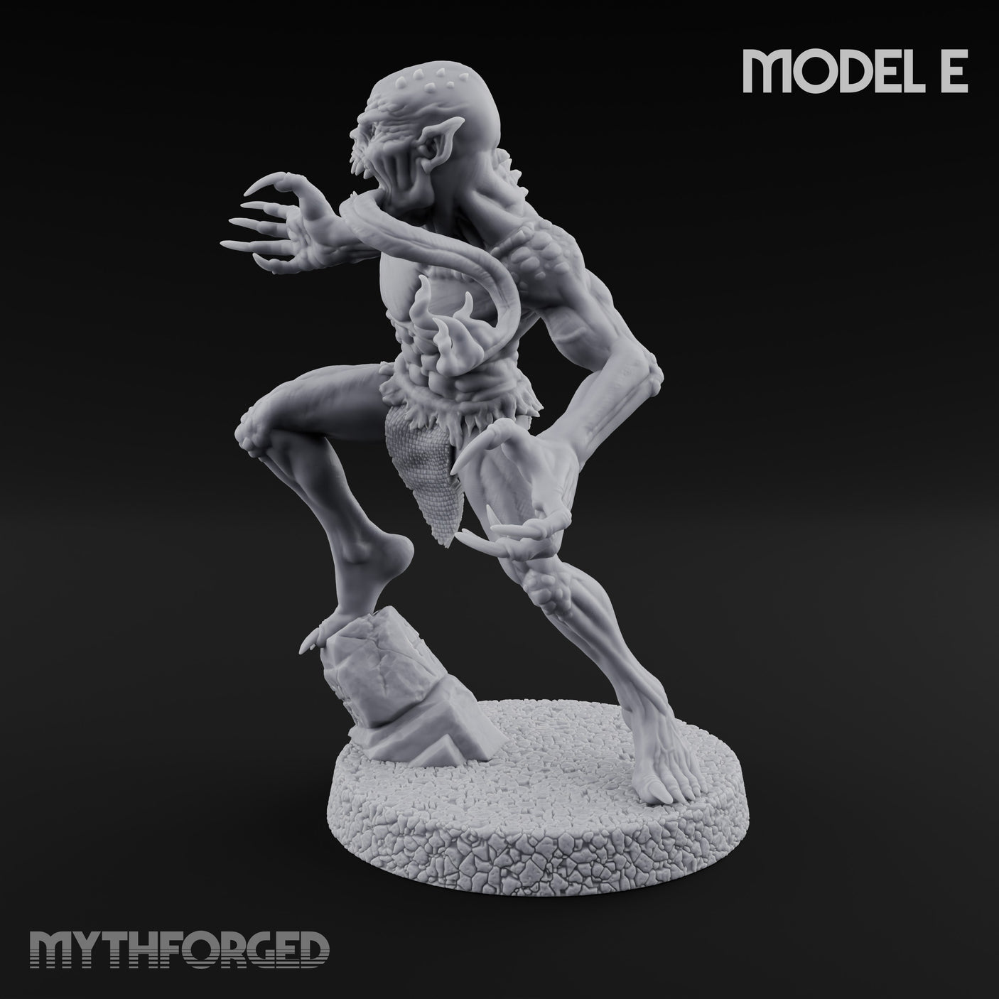 Clawing Ravenously Ghoul E Miniature for Dungeons and Dragons, Pathfinder or other TTRPGs