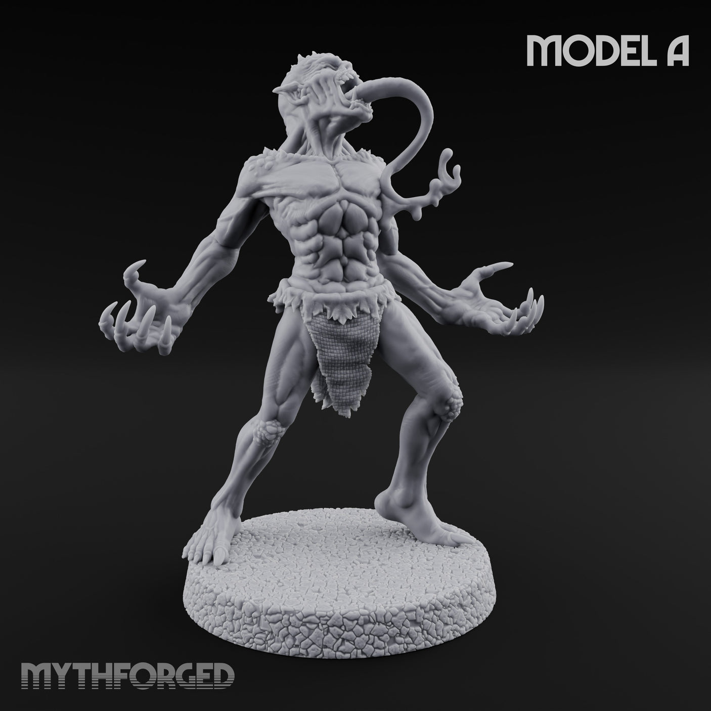 Clawing Ravenously Ghoul Pack Miniature for Dungeons and Dragons, Pathfinder or other TTRPGs