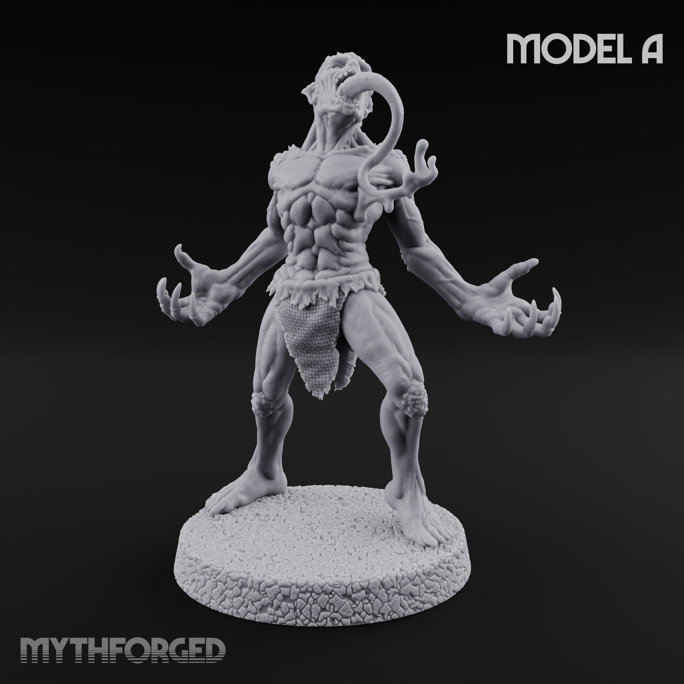 Clawing Ravenously Ghoul Pack Miniature for Dungeons and Dragons, Pathfinder or other TTRPGs