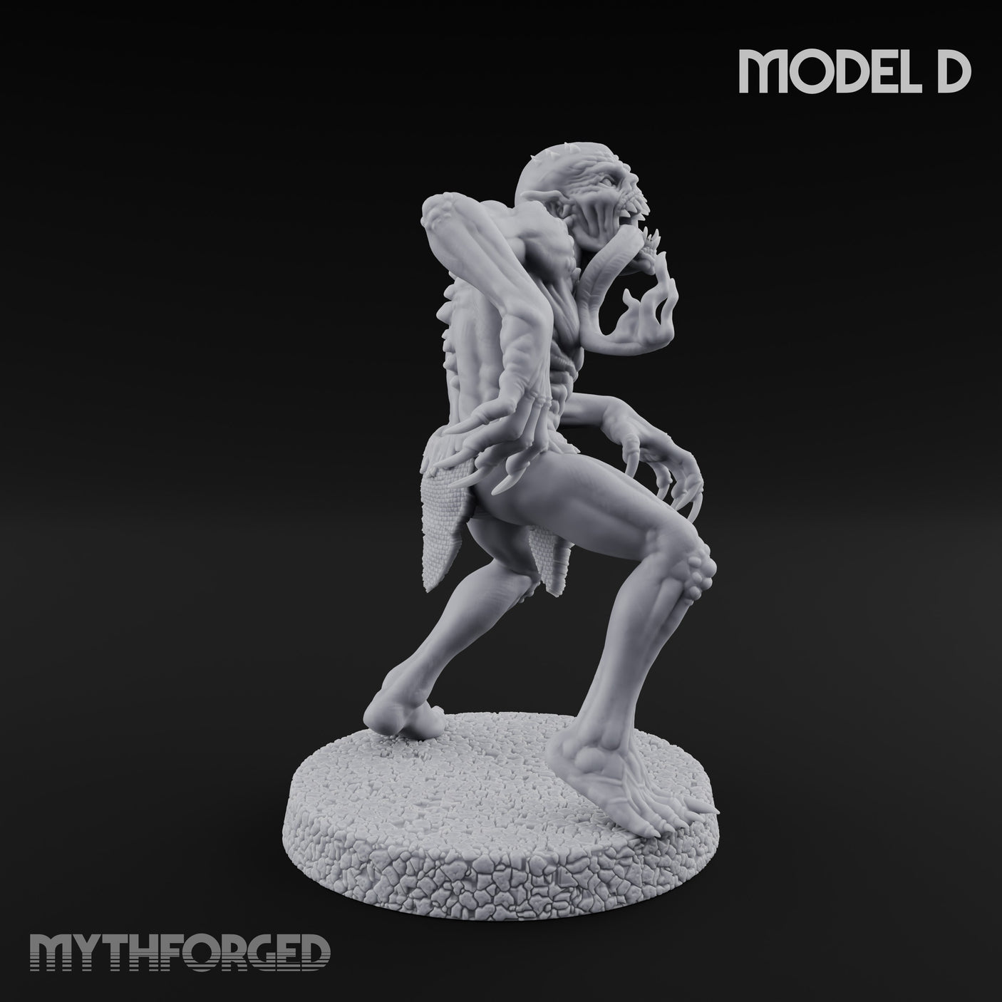 Clawing Ravenously Ghoul Pack Miniature for Dungeons and Dragons, Pathfinder or other TTRPGs