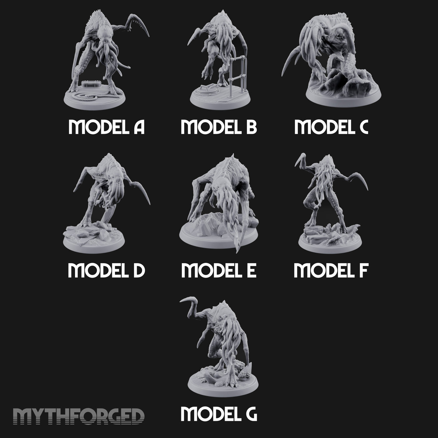 Claws Reaching Star Spawn Reapers Miniature for Dungeons and Dragons, Pathfinder or other TTRPGs