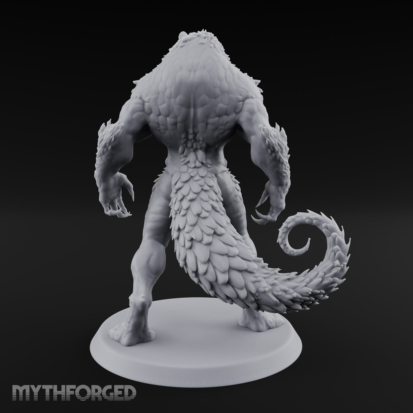 Claws Splayed Looming Werebear Abomination Miniature for Dungeons and Dragons, Pathfinder or other TTRPGs
