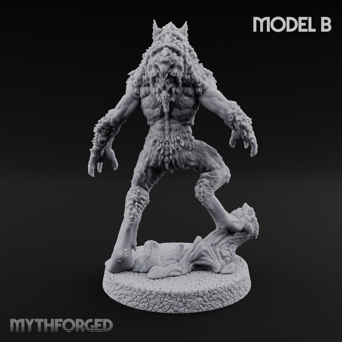 Claws Swiping Werewolf B Miniature for Dungeons and Dragons, Pathfinder or other TTRPGs
