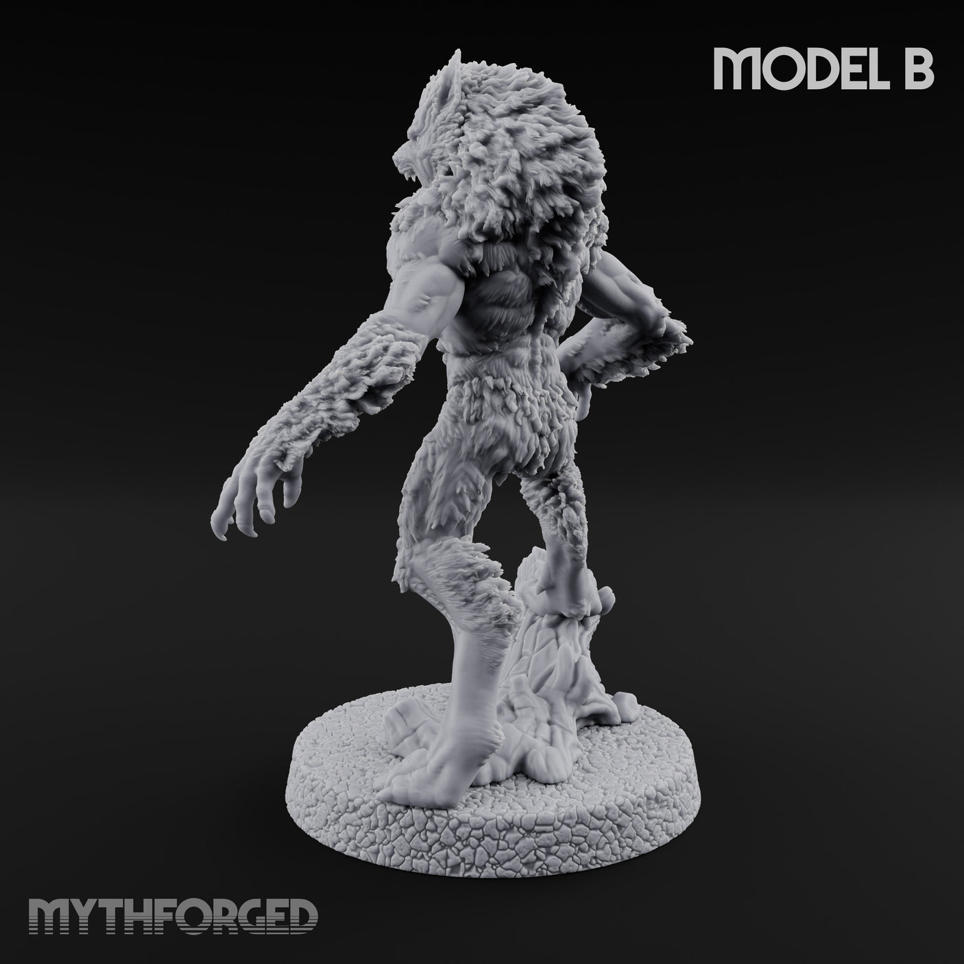 Claws Swiping Werewolf B Miniature for Dungeons and Dragons, Pathfinder or other TTRPGs