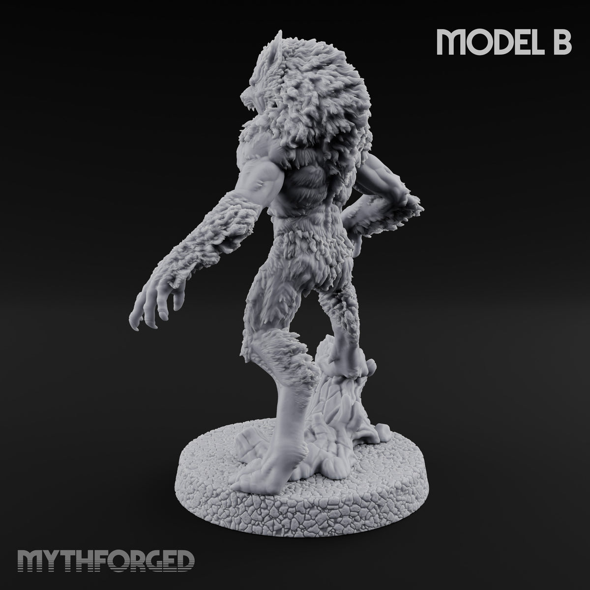 Claws Swiping Werewolf B Miniature for Dungeons and Dragons, Pathfinder or other TTRPGs